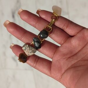Crystal and stone bracelet